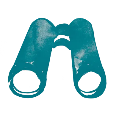 Binoculars Illustration - The Yurt Academy